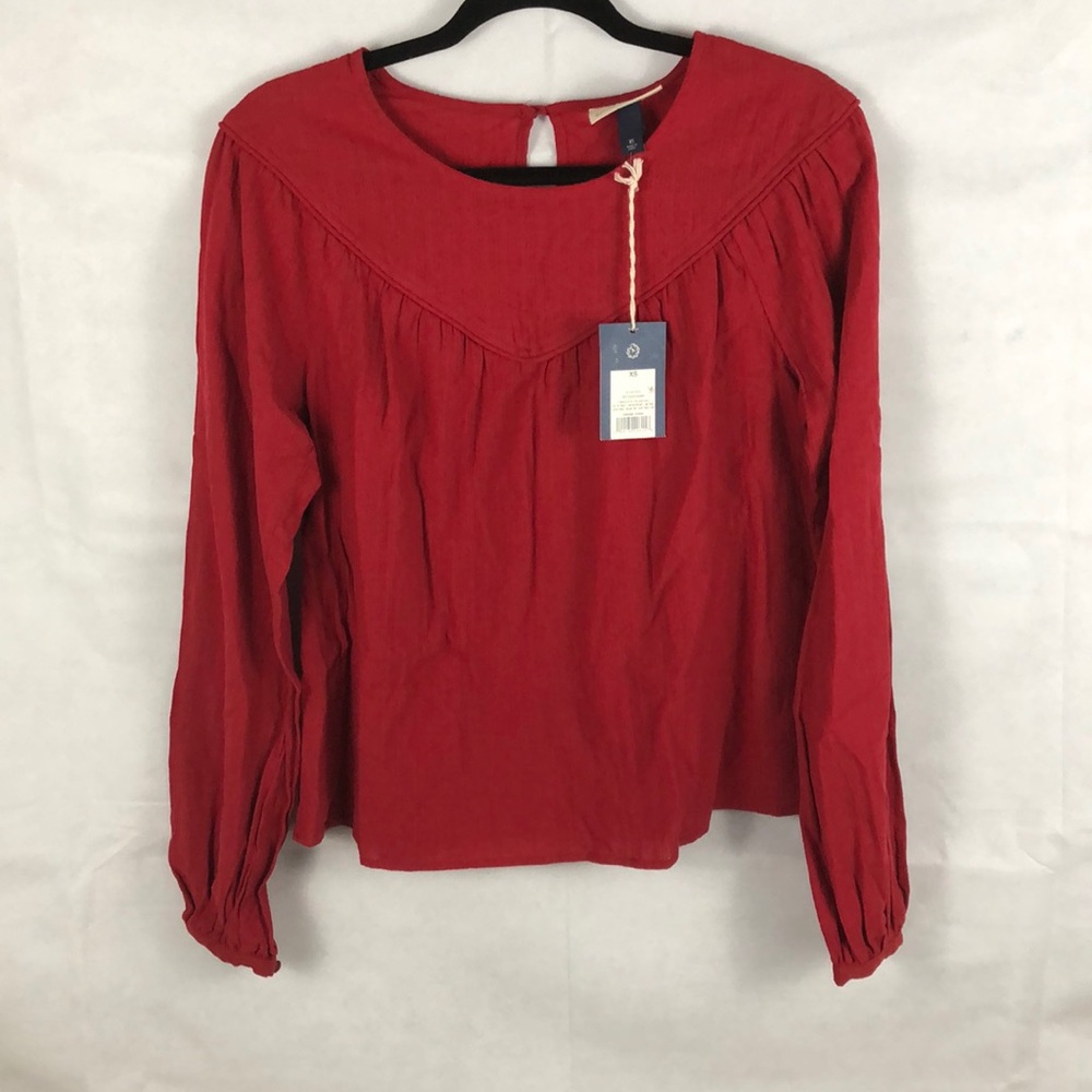 Red long sleeve blouse #11